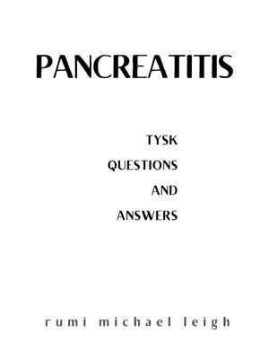 cover image of Pancreatitis